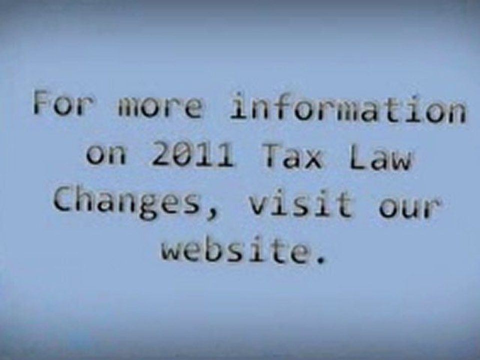 Taxes on Real Estate Investment : 2011 Tax Changes