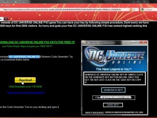 FREE DC UNIVERSE ONLINE PS3 KEYS