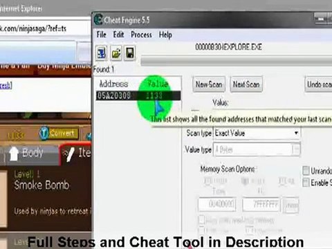 NInja Saga Cheats January 2011 Using Cheat Engine - ...