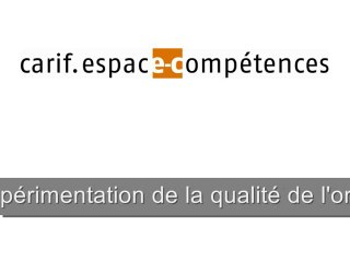 La qualité dans le champ de l'orientation professionnelle 8