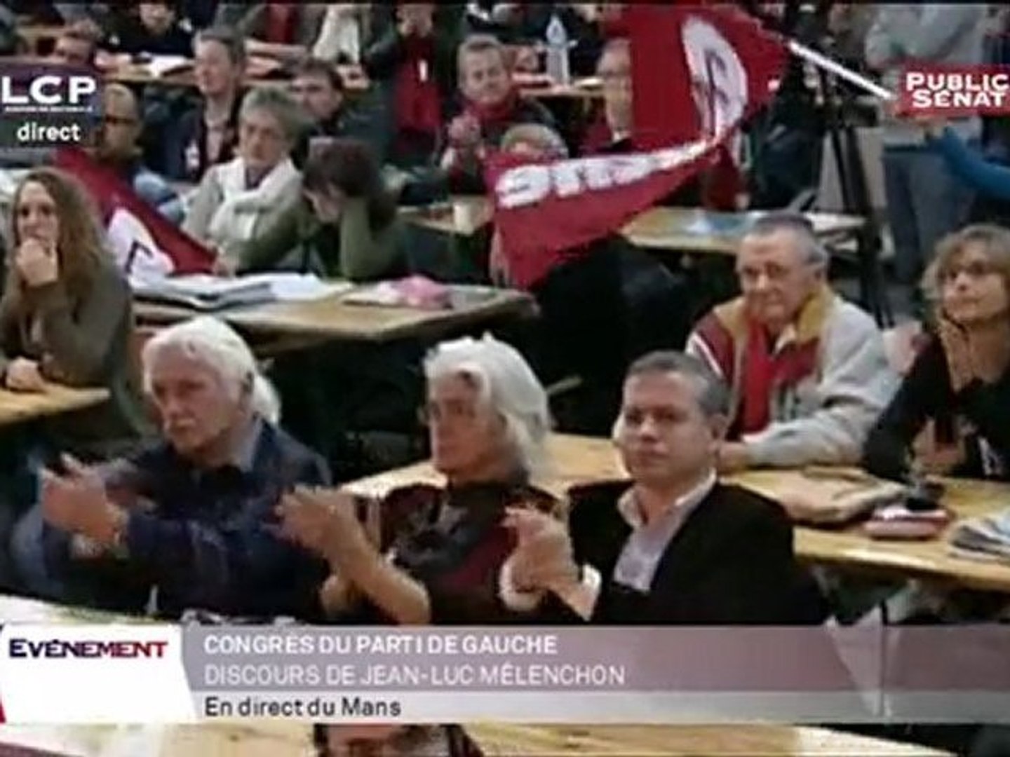 Le discours de Jean-Luc Mélenchon en direct sur LCP - Vidéo Dailymotion