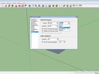 Google SketchUp : La zone de contrôle des valeurs