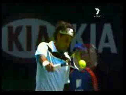 Roger Federer slow motion backhand