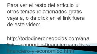 Analisis Economico Financiero  Analisis Financiero