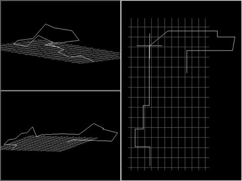ARKItool, CON-Pol3Pol2D, polilíneas 3D en polilíneas 2D