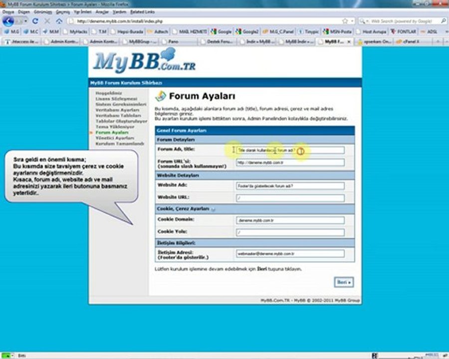 MyBB Kurulumu Videolu Anlatım - (2011) - MyBB.Com.TR
