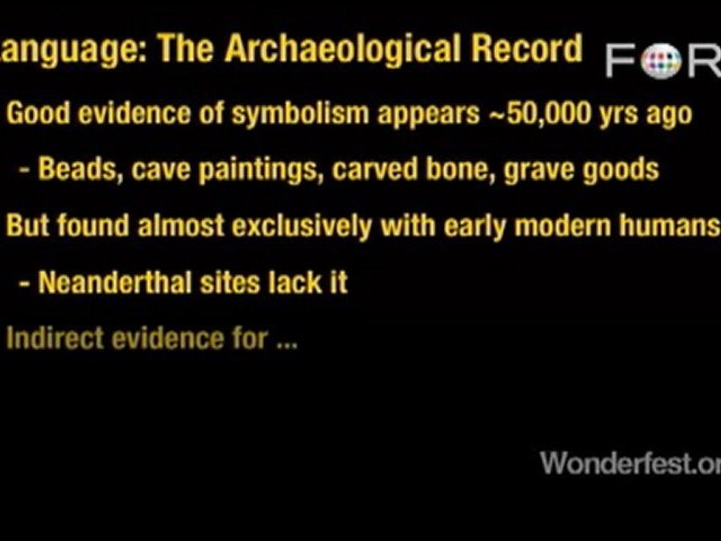 ⁣The Origin of Language? Check the Archaeological Record