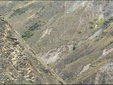 Nevis Bungy 134m freefall Queenstown, NZ (John Pravin)