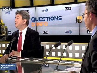 Jean-Luc Mélenchon sur LCP dans Questions d’Info le 12/01