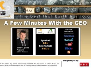 A Few Minutes With The CEO: Arianne Resources Inc.
