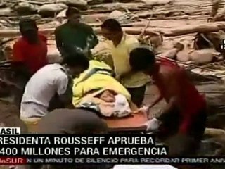Dilma Roussef aprueba 400 millones de dólares para la emergencia