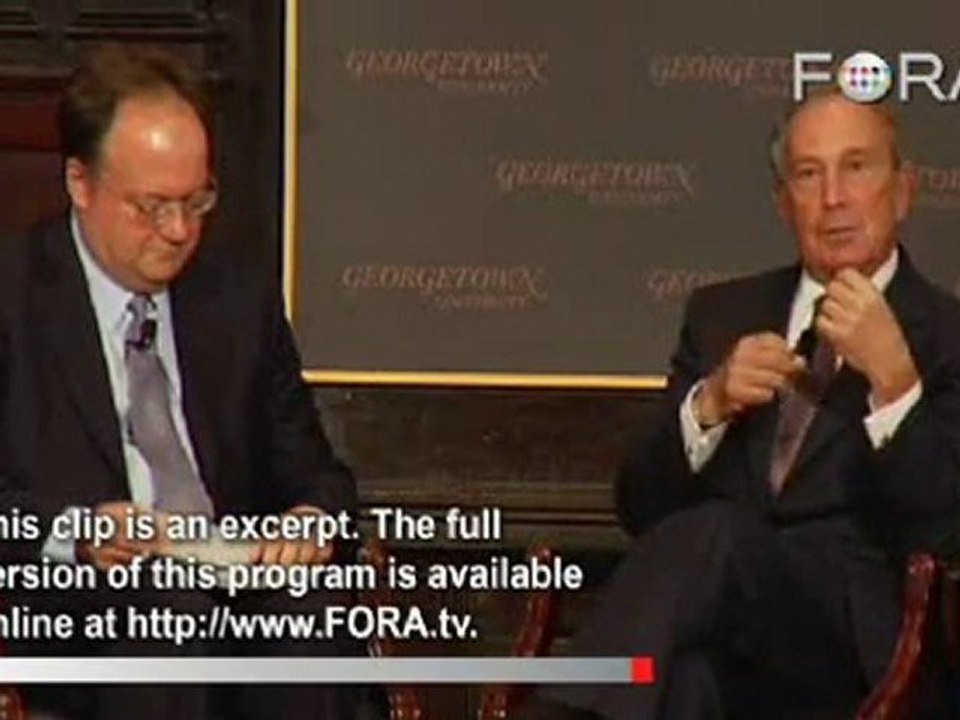 Michael Bloomberg Criticizes Bush Economic Stimulus Plan