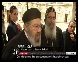 Interview des Père Coptes après les voeux de Sarkozy