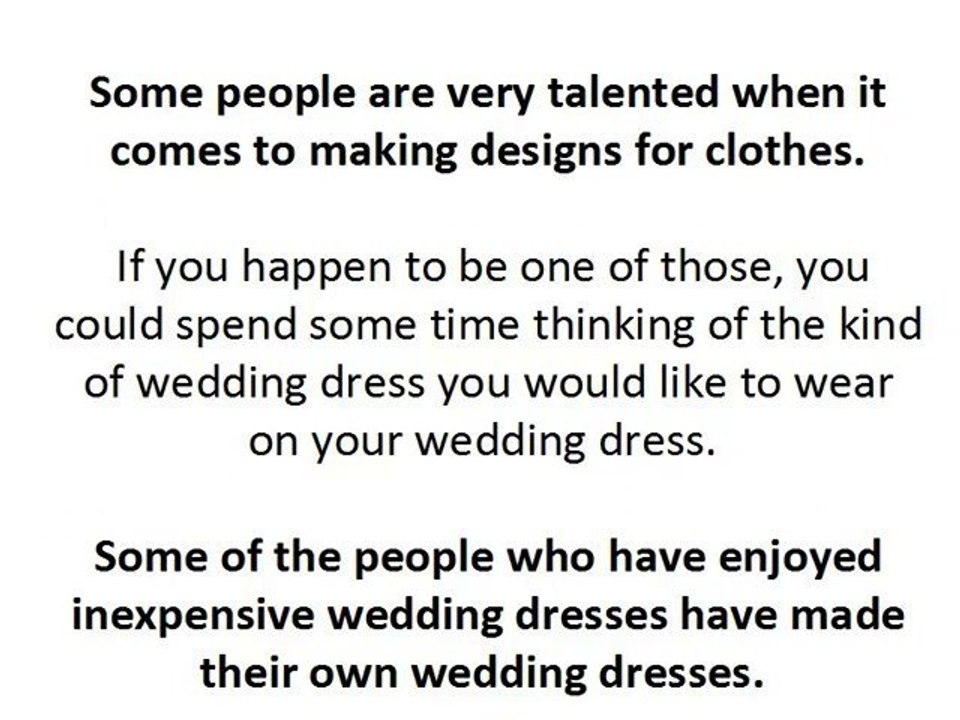 Four Tips About Inexpensive Wedding Dresses