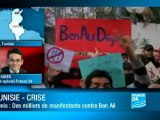 Tunisie : Des milliers de manifestants contre Ben Ali