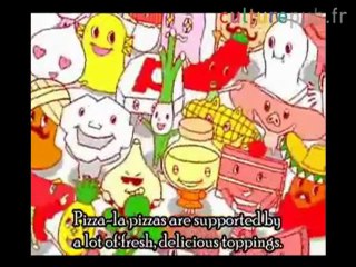 Les ingrédients d'une pizza chantent !