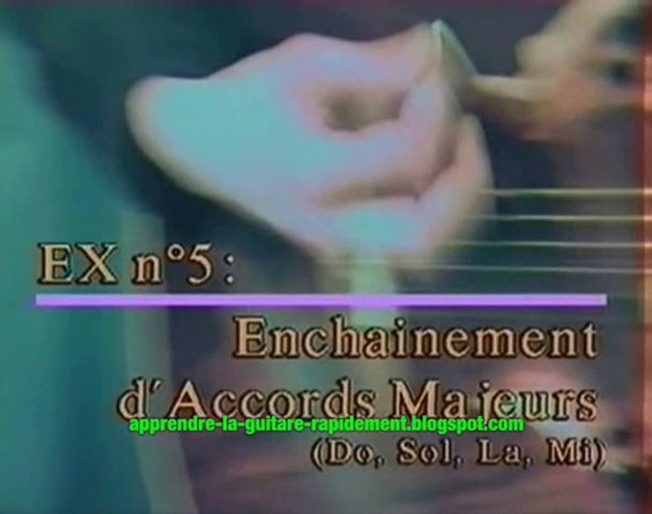EXERCICE DE GUITARE - enchainements d'accords