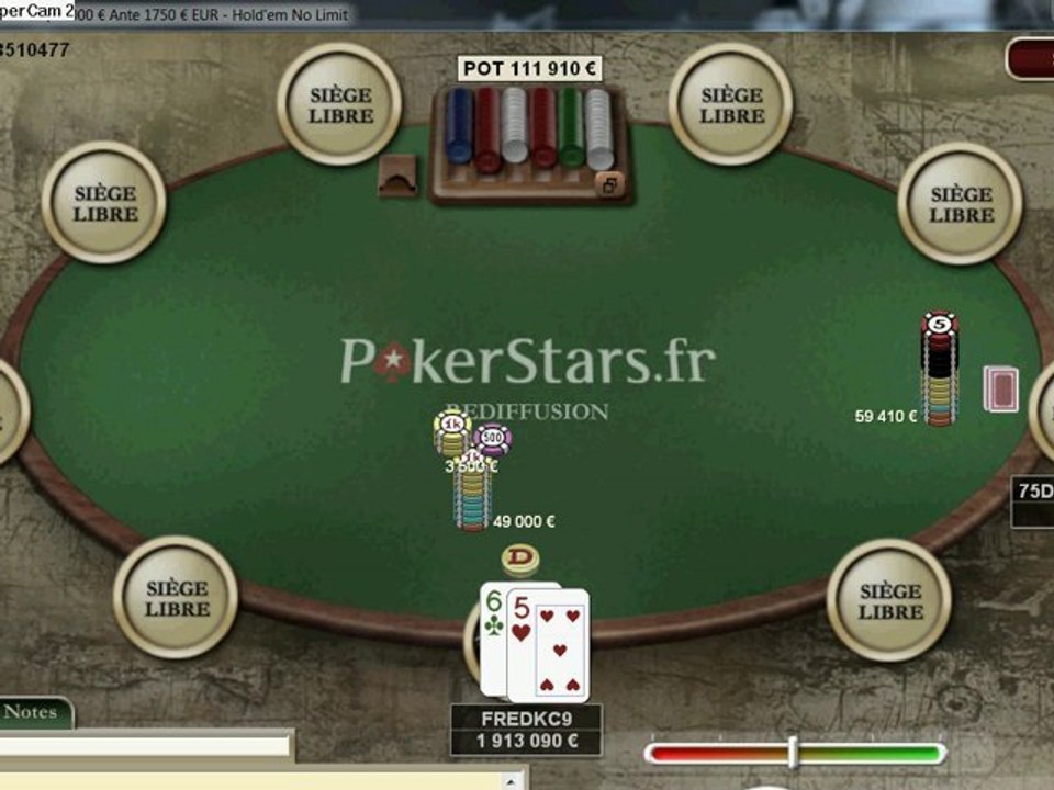 2 derniéres mains de mon tournoi