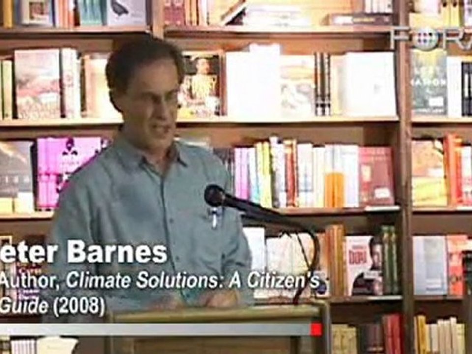 Peter Barnes Explains His Carbon Emissions Reduction Plan