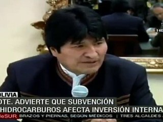 Evo Morales insiste en eliminar subvención a los combustibles