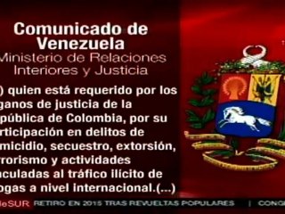 Venezuela expulsa a colombiano acusado de terrorismo