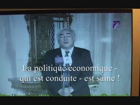 STRAUSS-KAHN - ou le génie du FMI - soutient Ben Ali !