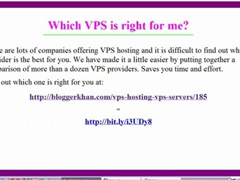 VPS Hosting Comparison