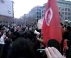Frohe Manifestation in Frankfurt für die Freiheit Tunesiens