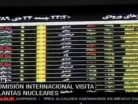 Comisión internacional visita plantas nucleares en Irán