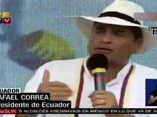 Correa presenta informe por sus cuatro años de Gobierno