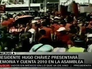Presenta Hugo Chávez Memoria y Cuenta 2010 en la Asamblea