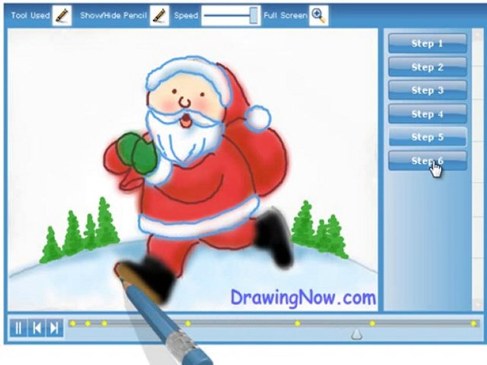 How to draw Santa