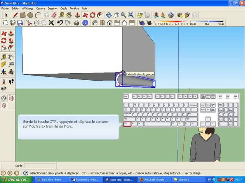 comment concevoir un volet roualnt sur google sketchup
