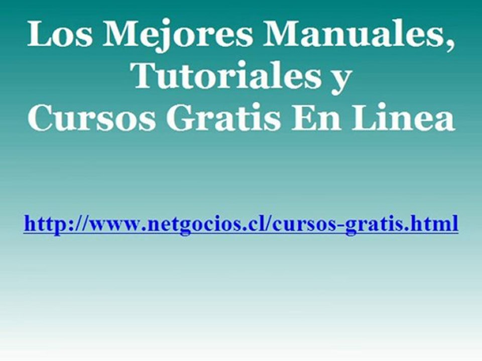 Cursos Gratis En Linea Tutoriales Manuales Cursos Gratis