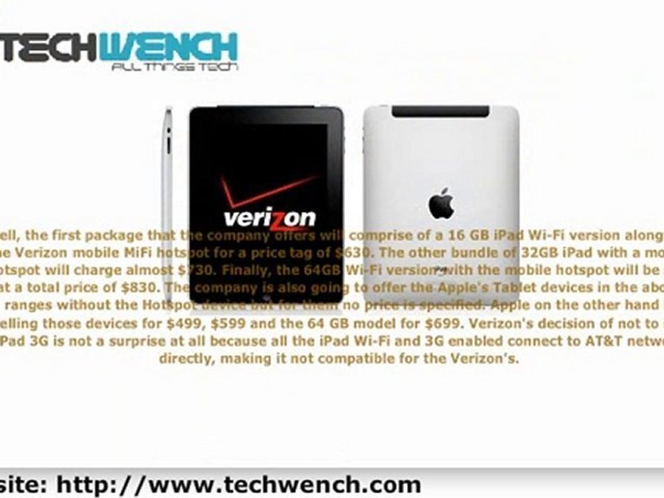 Verizon to start selling iPad by end of month