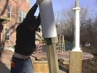 How to Build a Pergola - 12.Erecting Posts for Pergola