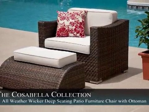 Cosabella Collection All Weather Wicker Deep Seating Set