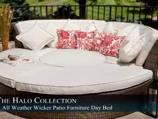 Halo Collection All Weather Wicker Patio Furniture Day Bed