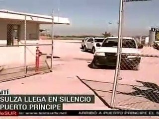 Insulza llegó a Haití, no hubo declaraciones