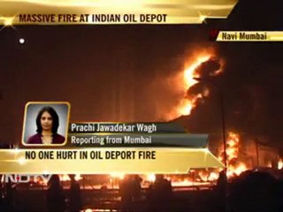 Massive fire at Indian Oil depot in Navi Mumbai
