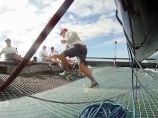 Coupe de l'America : première navigation du AC45, le catamar