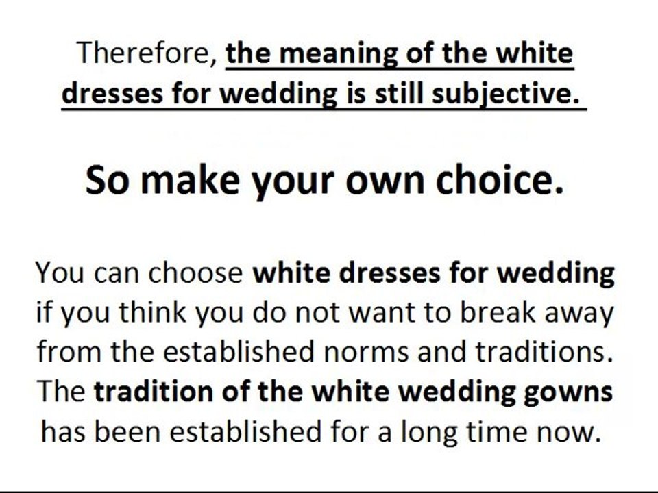 White Dresses for Wedding