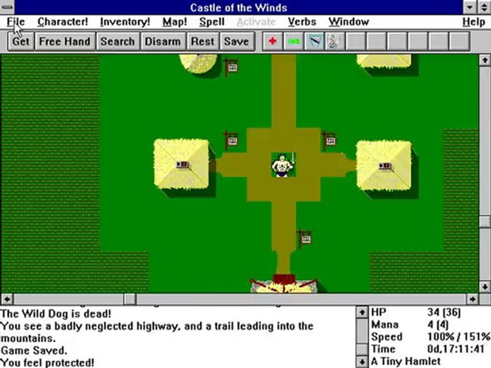 43 minutes of Castle of the Winds Expert Only dickery