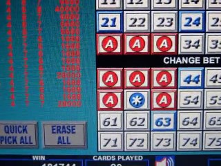 Jackpot Keno Hit from multi card keno club.com