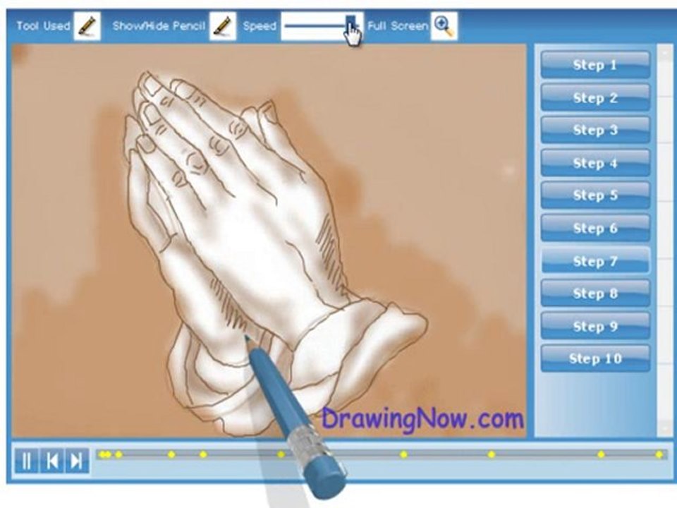 How to draw Praying Hands