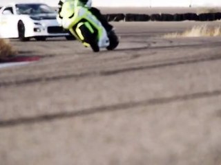 Motorcycle vs. Car Drift Battle