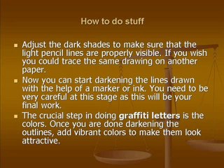 How to do write graffiti letters