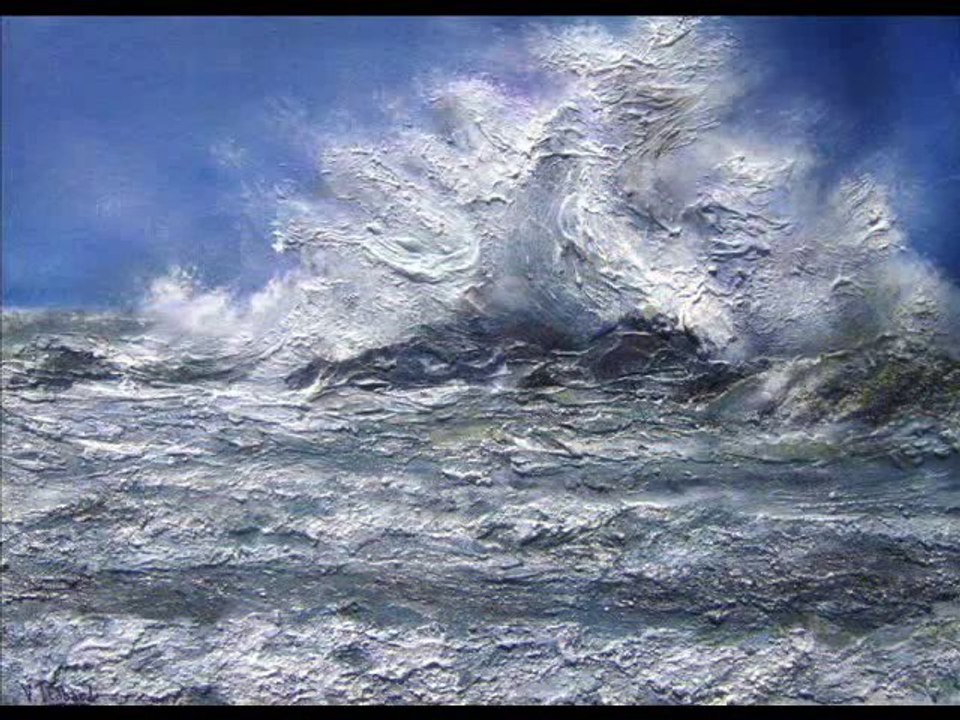peinture la bretagne vagues et tempete belle ile en mer