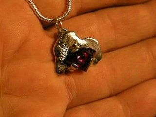 gothic sterling necklace dragons heart