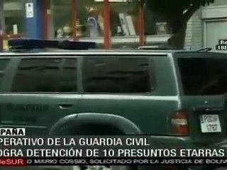 Operativo de la guardia civil logra detención de 10 presuntos etarras